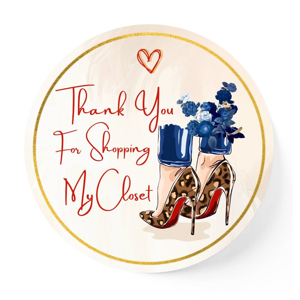 Thank You Sticker For Packages - 2 inch